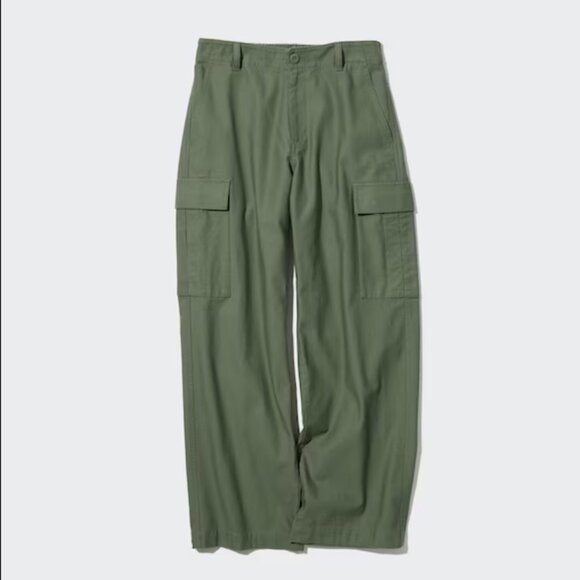 Uniqlo Army Green Cotton Unisex Size XS Cargo Pants - Picture 1 of 3